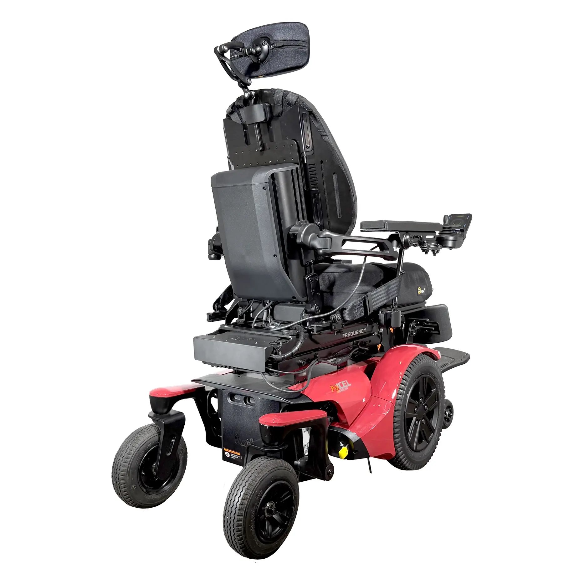 The Merits power wheelchair AXCEL Narrow right back three-quarter view.