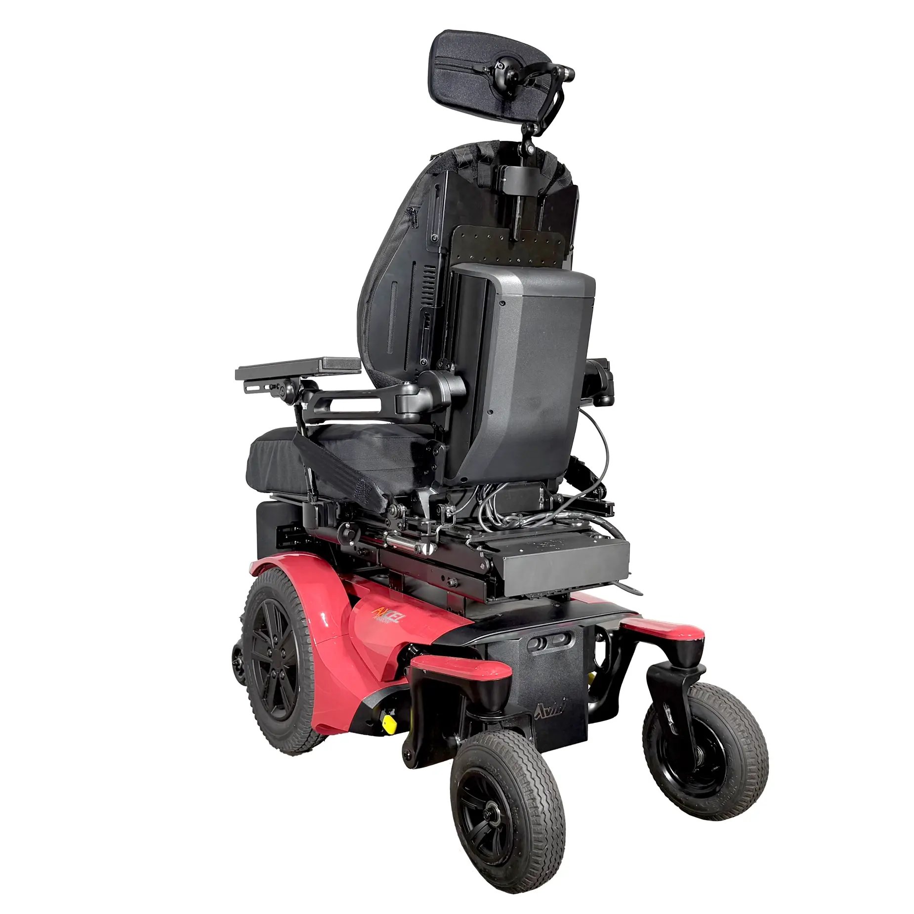 The Merits power wheelchair AXCEL Narrow back left three-quarter view.