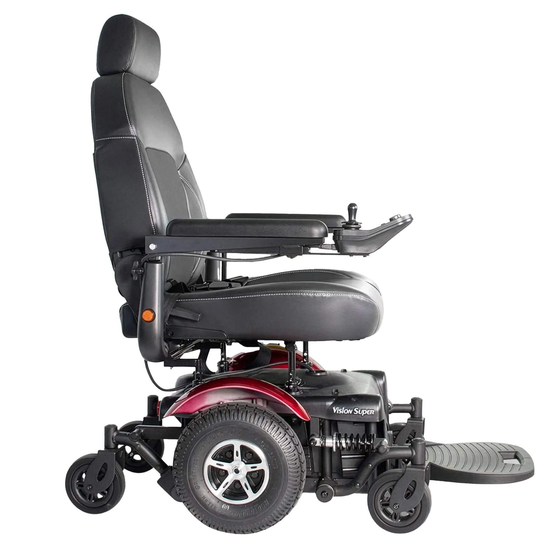 The Merits power wheelchair Vision Sport right profile view.