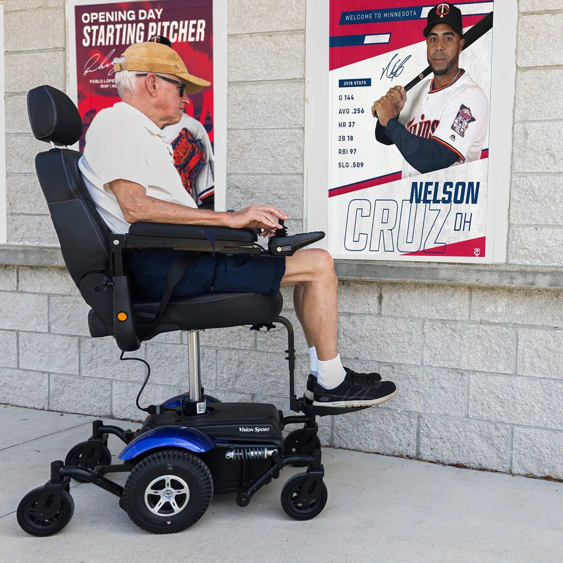 The Merits power wheelchair Vision Sport with Lift. 