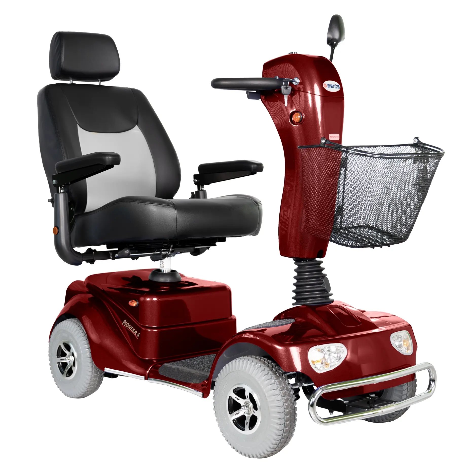 The Merits heavy-duty scooter Pioneer 4 right three-quarter view.