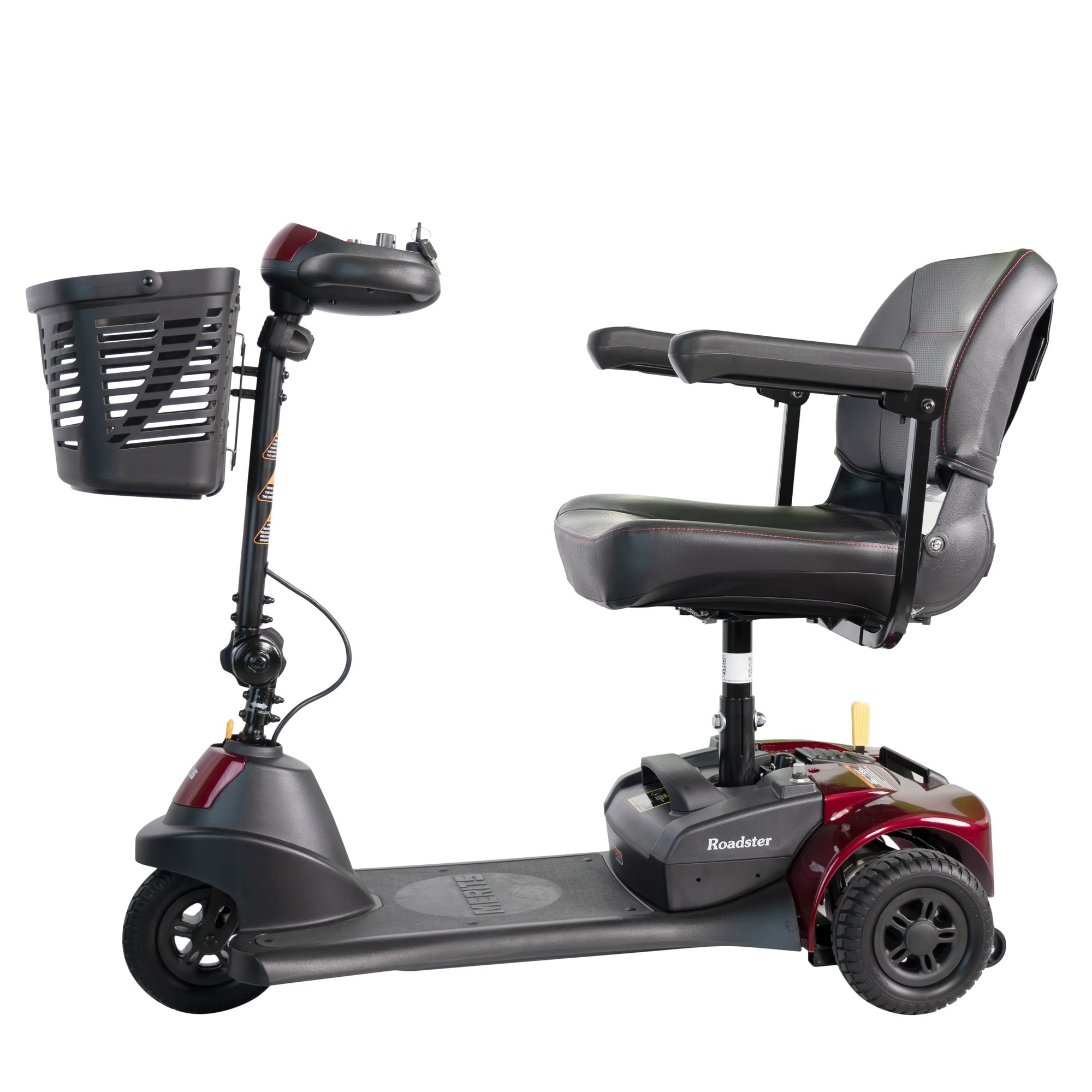 The Merits lightweight three-wheel scooter Roadster 3 left profile view.
