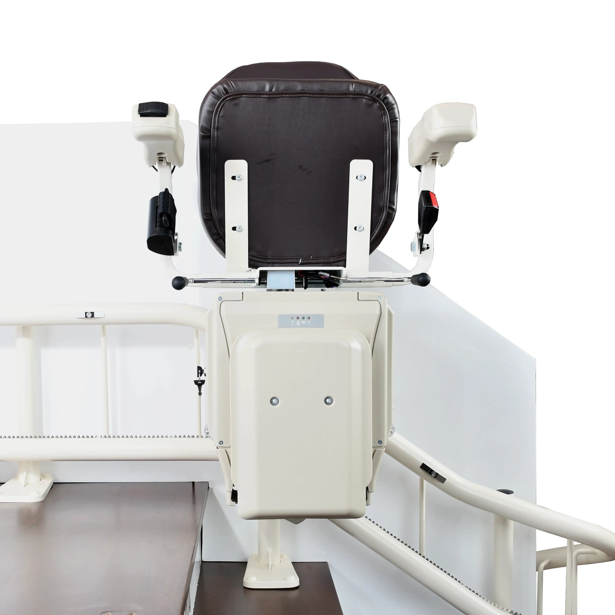 The Merits Health stairlift Pilot Navigator E604 back view.